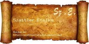 Szattler Etelka névjegykártya
